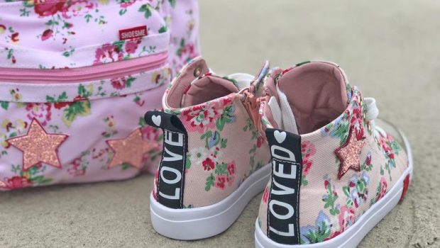 Canvassneakers met bloemenprint | Meisjesschoenen GIRLSLABEL