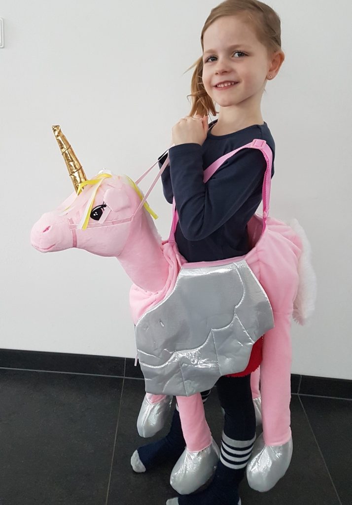 unicorn kostuum, ride on unicorn