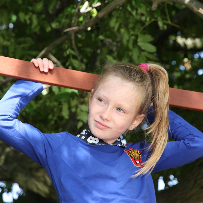 darlin by moodstreet, blauwe sweater, meisjes outfit, moodstreet, aw2018, review, losse kraag