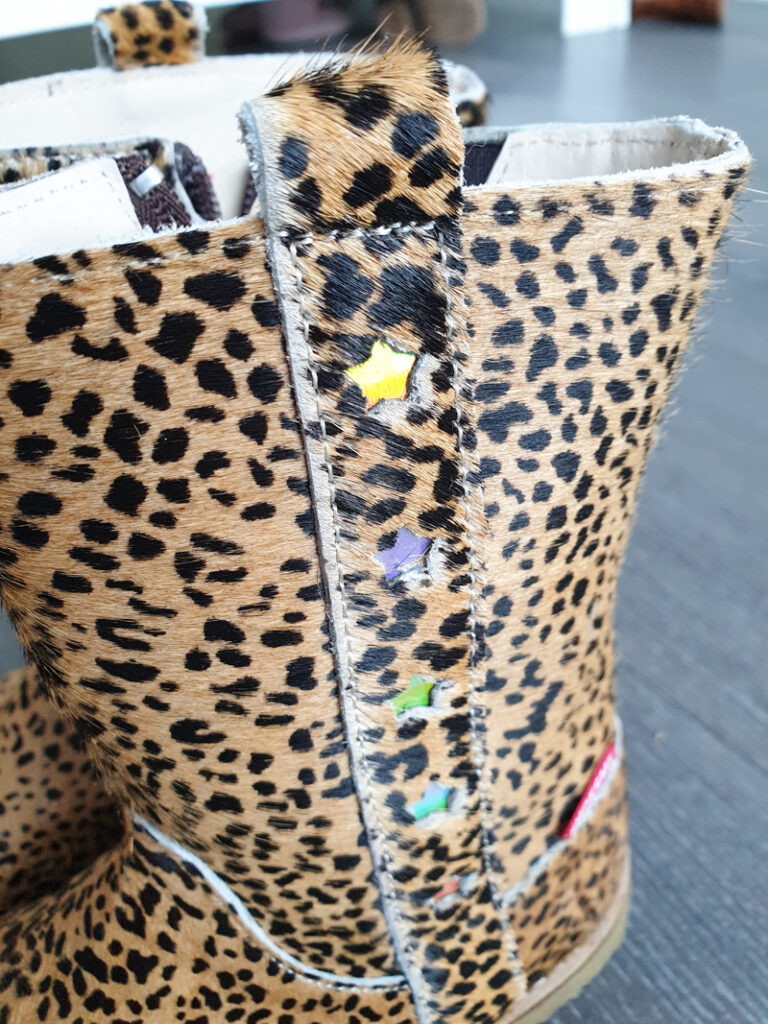 Leren laarsjes met panterprint voor Amber | GIRLSLABEL
