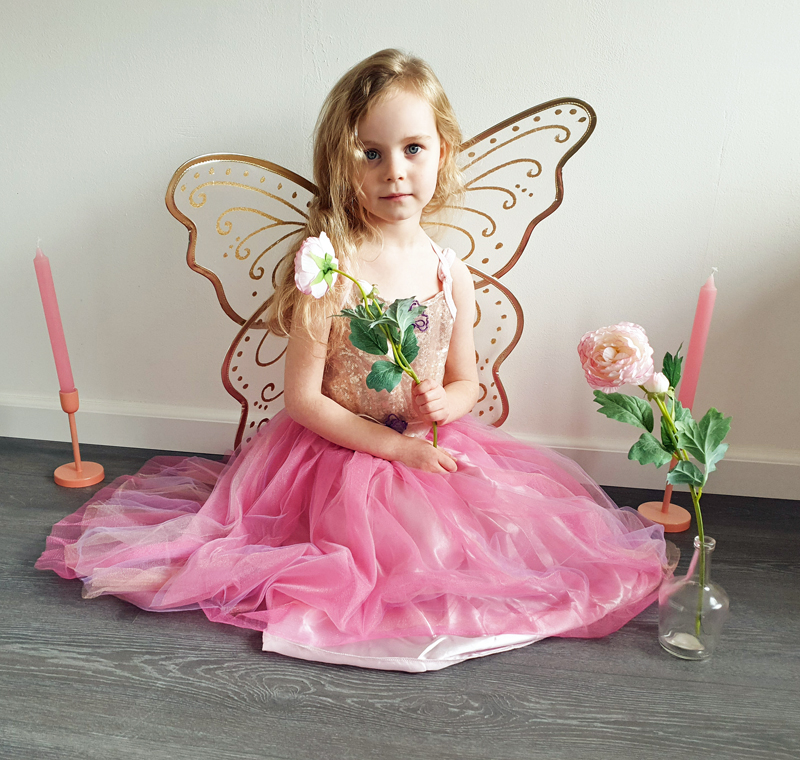 prinsessenjurk met vleugels, vlinderprinses, souza verkleedkleding