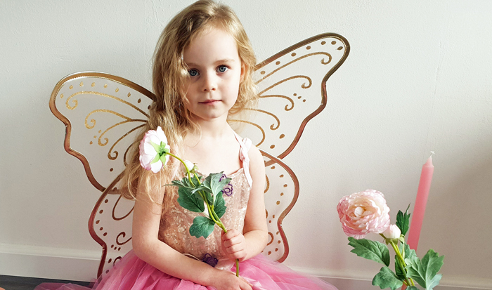 prinsessenjurk met vleugels, vlinderprinses, souza verkleedkleding