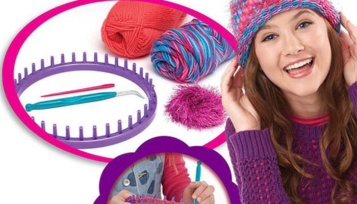 cra-z-knitz-muts, eenvoudig breien, leren breien, breien voor kinderen