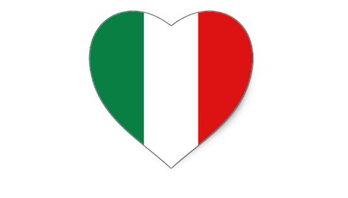 hart italiaanse vlag